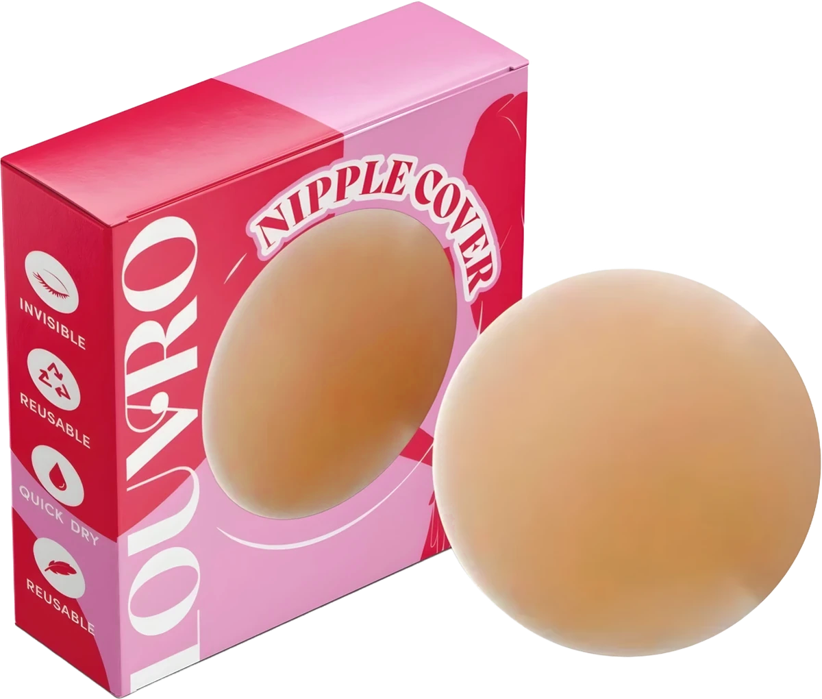 Louvro silicone nipple covers with original packaging